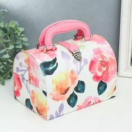 Шкатулка кожзам для украшений сундучок