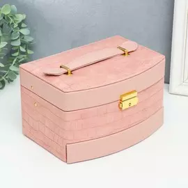 Шкатулка кожзам для украшений сундучок