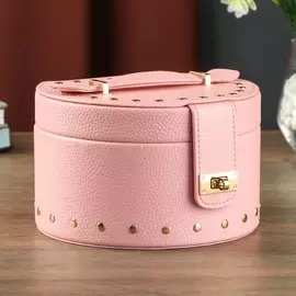 Шкатулка кожзам для украшений сундучок полукруг