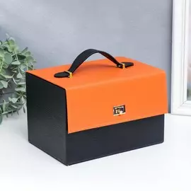 Шкатулка кожзам для украшений сундук