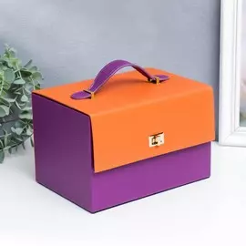 Шкатулка кожзам для украшений сундук