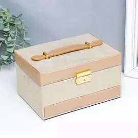 Шкатулка кожзам для украшений сундук