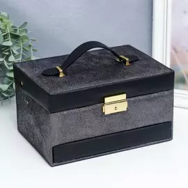 Шкатулка кожзам для украшений сундук