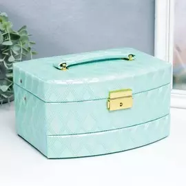 Шкатулка кожзам для украшений сундук