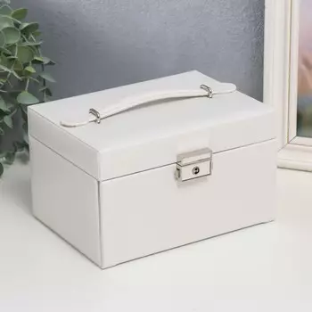 Шкатулка кожзам для украшений сундук