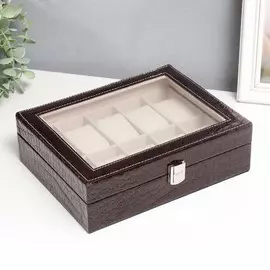 Шкатулка кожзам под часы 10 отделений