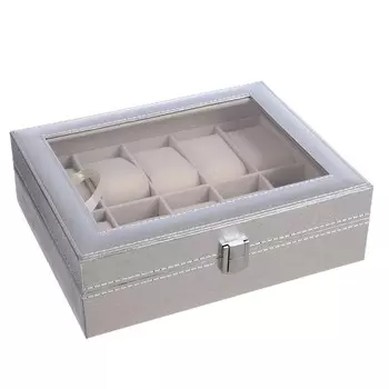 Шкатулка кожзам под часы 10 отделений