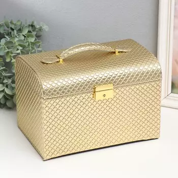 Шкатулка кожзам под часы 1 отделение и бижутерию