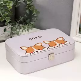 Шкатулка кожзам под часы 1 отделение и бижутерию