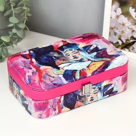 Шкатулка кожзам под часы 1 отделение и бижутерию