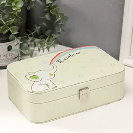 Шкатулка кожзам под часы 1 отделение и бижутерию