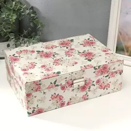 Шкатулка кожзам под часы 2 отделения и бижутерию