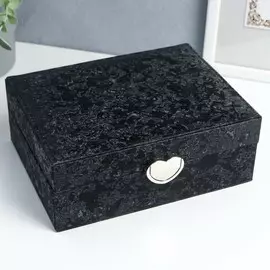 Шкатулка кожзам под часы 2 отделения и бижутерию