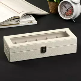 Шкатулка кожзам под часы 6 отделений