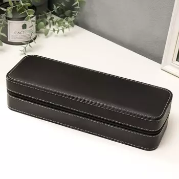 Шкатулка кожзам под часы 6 отделений