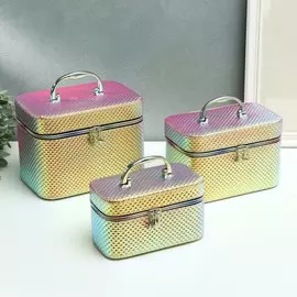 Шкатулка кожзам с зеркалом