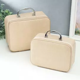 Шкатулка кожзам с зеркалом