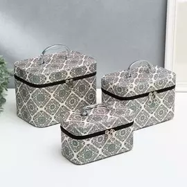 Шкатулка кожзам с зеркалом