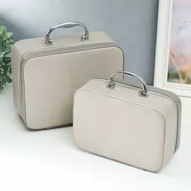 Шкатулка кожзам с зеркалом