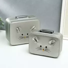 Шкатулка кожзам с зеркалом