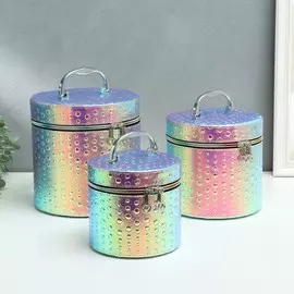 Шкатулка кожзам с зеркалом