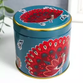 Шкатулка металл круглая