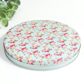 Шкатулка металл круглая