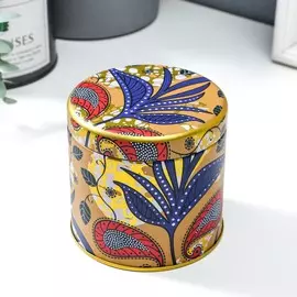 Шкатулка металл круглая