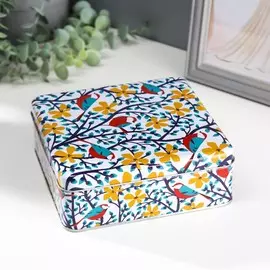 Шкатулка металл квадрат