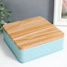 Шкатулка металл квадрат