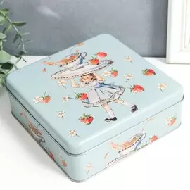 Шкатулка металл квадрат