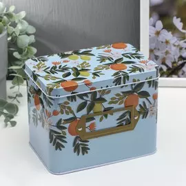 Шкатулка металл прямоугольная