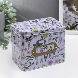 Шкатулка металл прямоугольная