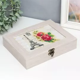 Шкатулка молочный дуб 18х23х5 см