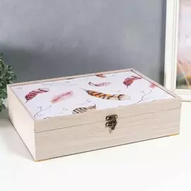 Шкатулка молочный дуб 25,5х35,5х9 см