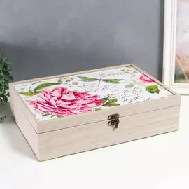 Шкатулка молочный дуб 25,5х35х9 см