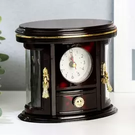 Шкатулка музыкальная пластик от батареек с часами