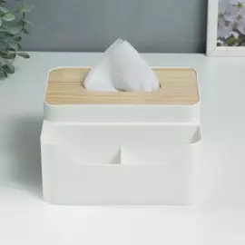 Шкатулка пластик д/салфеток+подставка