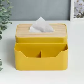 Шкатулка пластик д/салфеток+подставка