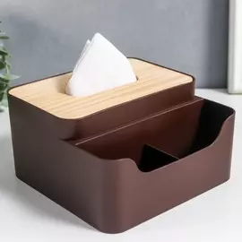Шкатулка пластик д/салфеток+подставка