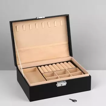 Шкатулка съемная подставка,17238.5 см, черная