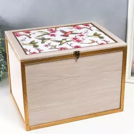 Шкатулка сундук молочный дуб 2 картинки 35,5х44,5х32 см