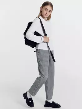 Школьные брюки для девочек с принтом