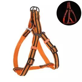 Шлейка двуслойная неопрен и полиэстер, светоотражающая, 44-68 х 2 см, оранжевая