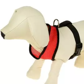 Шлейка мягкая из неопрена, размер m, ош 34 см, ог 32-42 см, красная