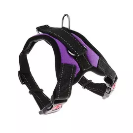 Шлейка к7 мягкая светоотражающая, размер м, ог 52-66 см, вес 9.5-17.5 кг, фиолетовая