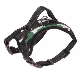 Шлейка к7 мягкая светоотражающая, размер м, ог 52-66 см, вес 9.5-17.5 кг, хаки