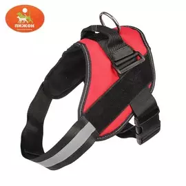 Шлейка к9 мягкая светоотражающая, размер хl, ог 80-95 см, вес 30-45 кг, красная