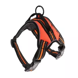 Шлейка улучшенная к7 мягкая светоотражающая, размер l, ог 64-86 см, вес 18-27.5 кг, оранжевая