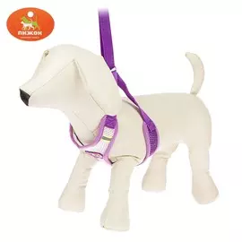 Шлейка регулируемая дышащая, светоотражающая, размер l, (ог 44-64 см, ош 40-60 см), фиолетов